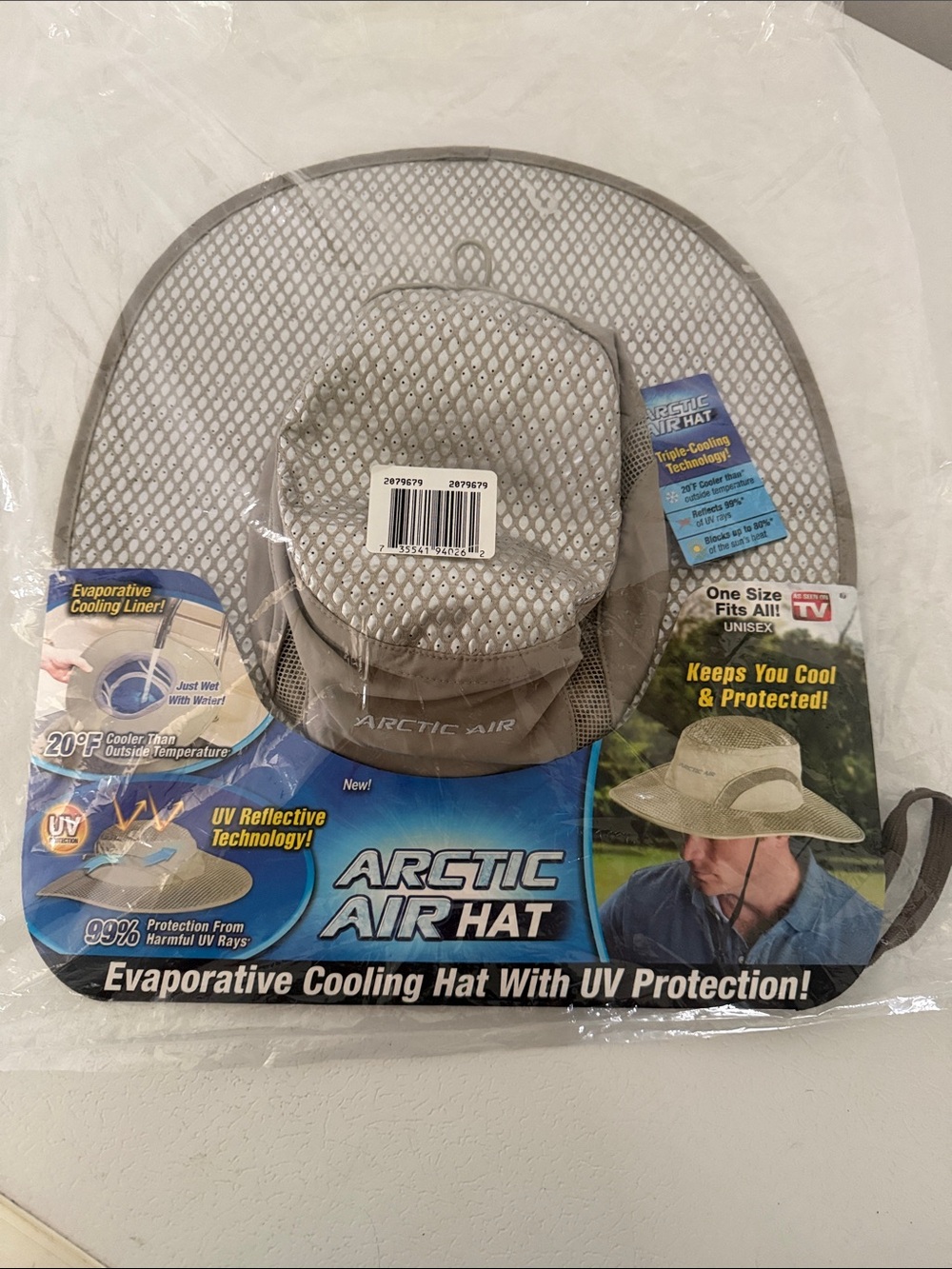 Unisex Evaporative Cooling Hat - Khaki New
